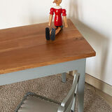 Wooden desk set with his chair