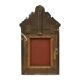 Ancien miroir à coussin repoussé facetté France
