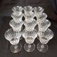 Set of 12 Baccarat Piccadilly Cut Crystal Red Wine Goblets