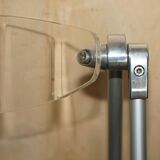 Metal and lucite folding chair, swivel backrest.