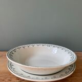 Set of 2 old dishes Moulin des Loups and Hamage, model "Georgette"