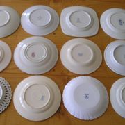 Set of 12 different dessert plates