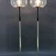 1970s Pair of Glass Brass Floor Lamps by Kamenicky Senov , Czechoslovakia