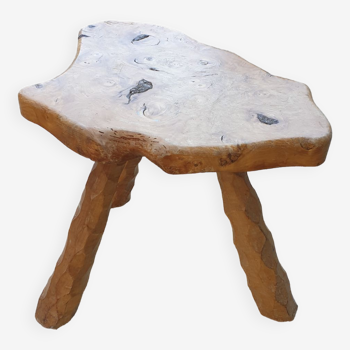 Tabouret  bord de mer Olivier massif