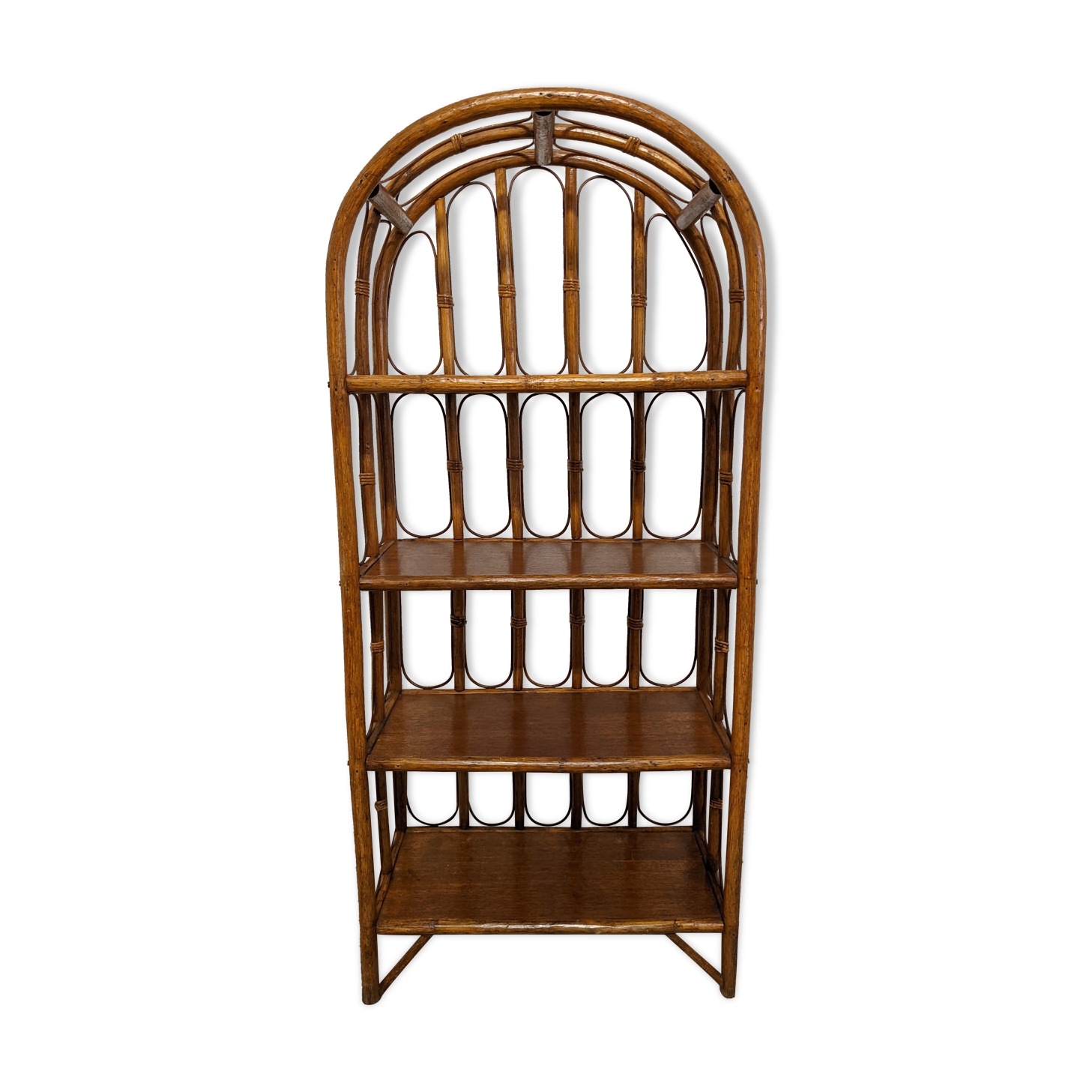Bamboo and rattan shelves from the 60s/70s