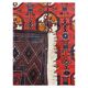 Tapis caucasien vintage noué à la main, 112x149 cm