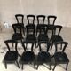 Series 12 black bistro chairs of the 70s