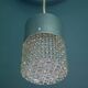 Vintage pendant light, glass and metal pendant light, ceiling lamp, interior decoration
