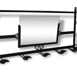 Cloakroom wall in wrought iron