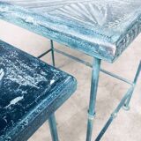 Postmodern Handmade Nesting Table Set by J. Berdou, France, 1980s, Set of 2