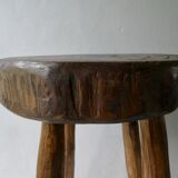 Stool in raw wood