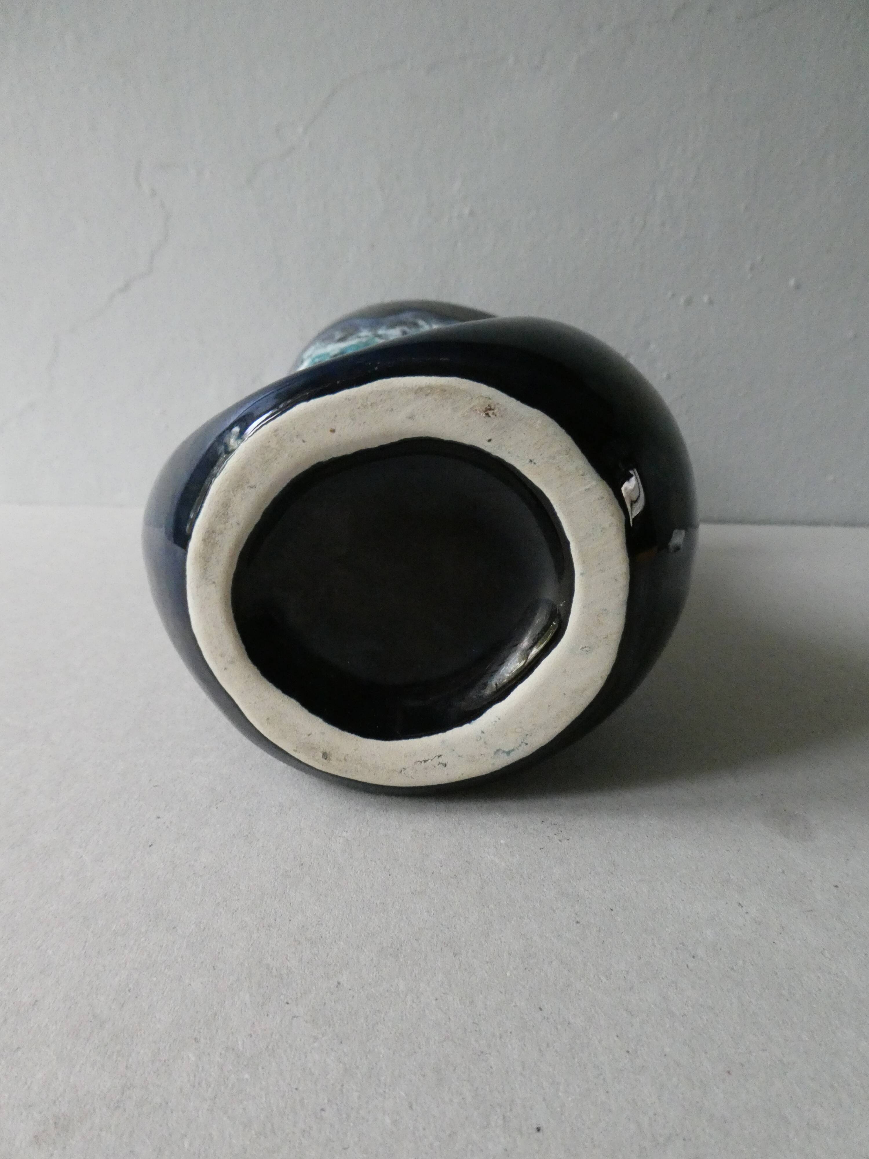Ceramic vase fat lava, 60s