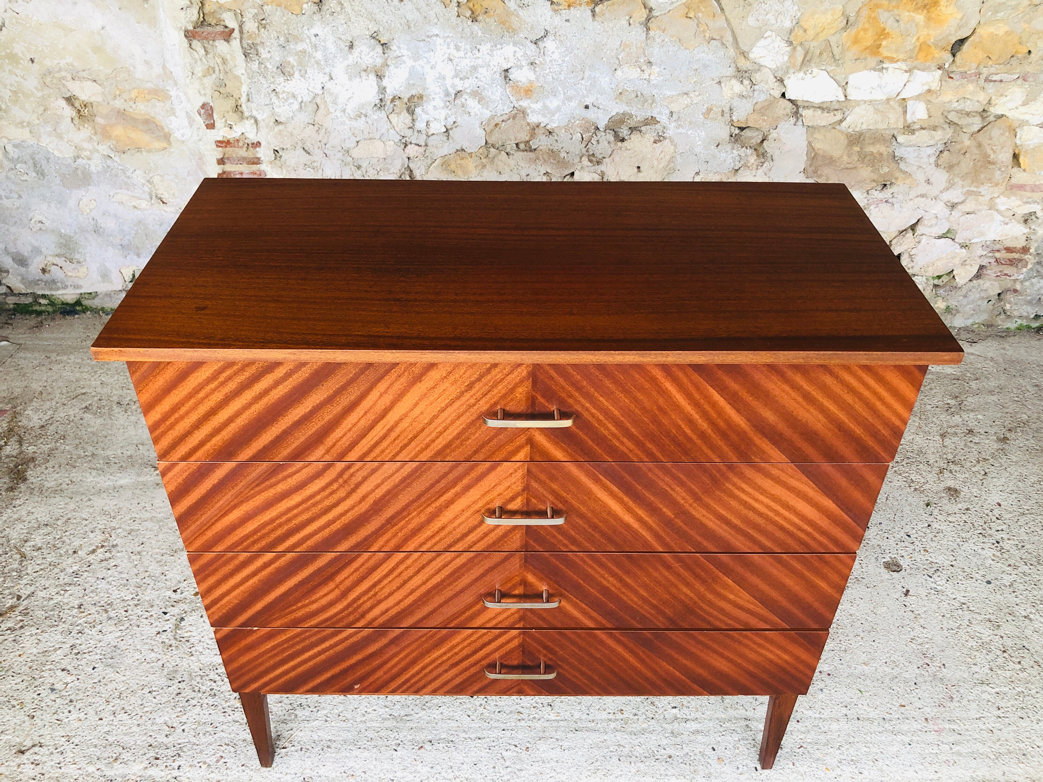 Vintage dresser with 4 drawers 60s /70