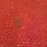 Round carpet in red moumoute style pelfran diameter 130cm vintage