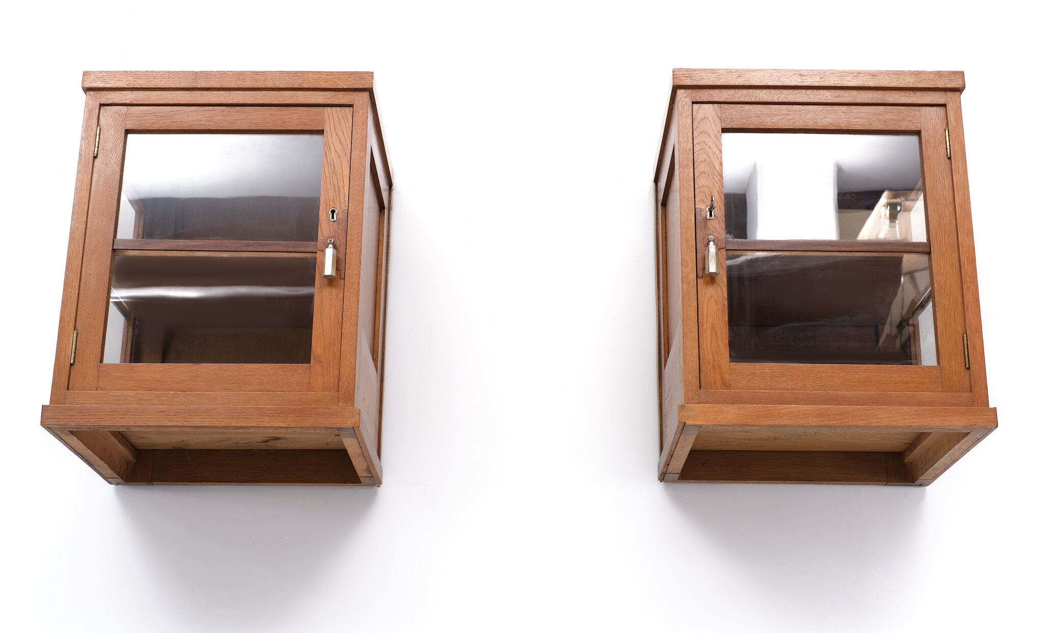 Oak art deco hanging cabinets 1930s