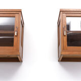 Oak art deco hanging cabinets 1930s