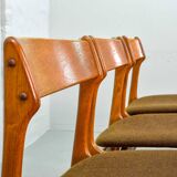 Erik Buch Danish Design Teak Dining Chairs for Oddense Maskinsnedkeri 1960s