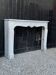 Louis XV style fireplace in grey and white Carrara marble circa 1980