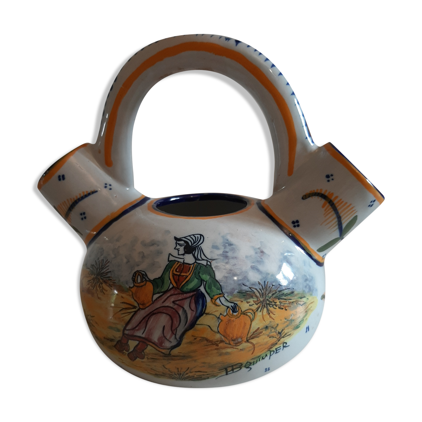 HB Quimper flower vase