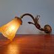 Art Deco wall light in gilt bronze and satin glass, 1920s