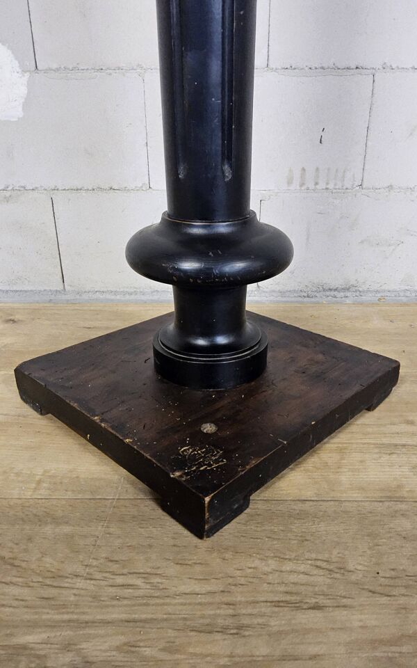 Support de plante en bois ancien / piédestal / socle