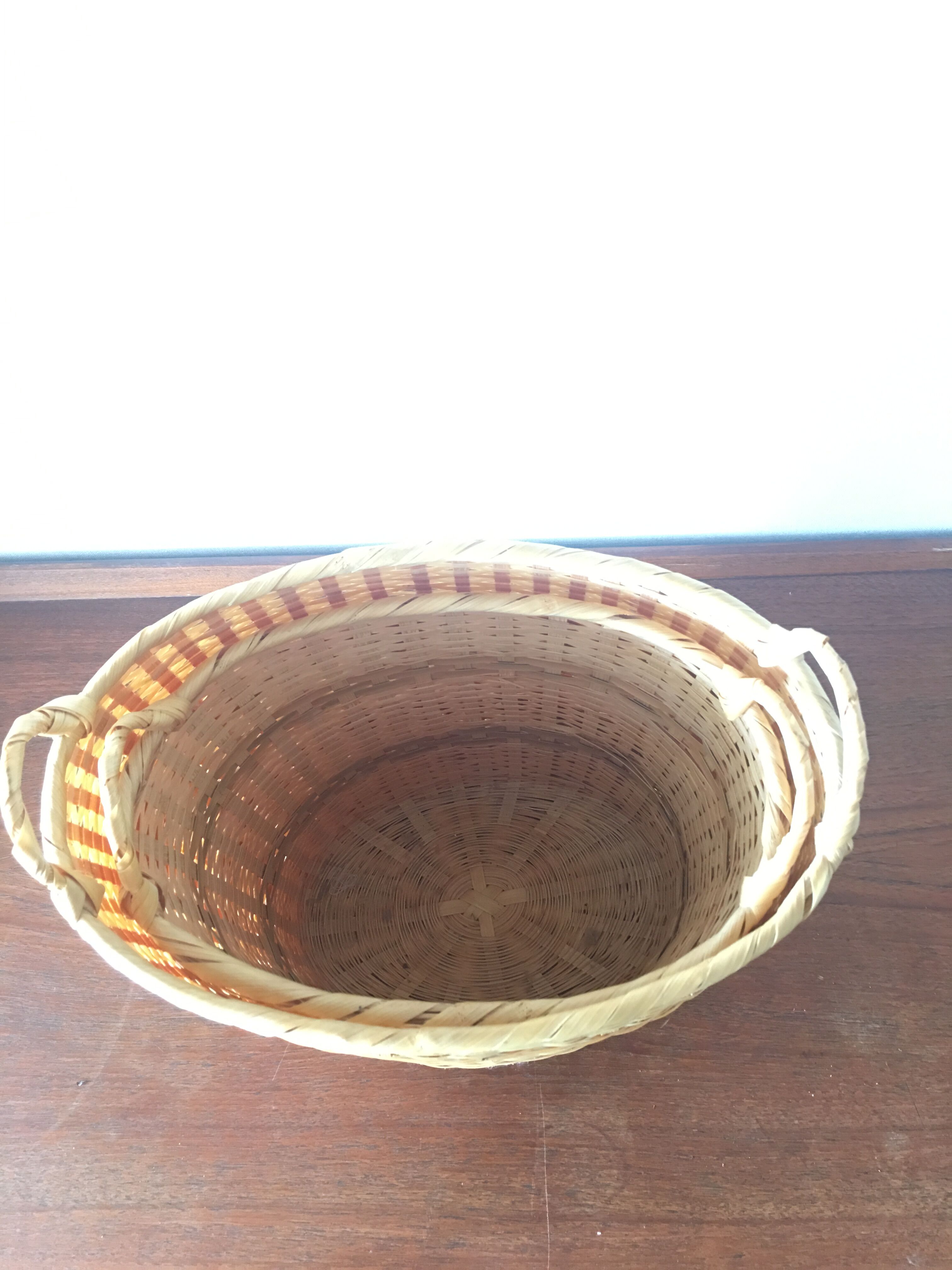 Wicker basket duo