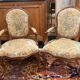 Paire de fauteuils d'époque Louis XV