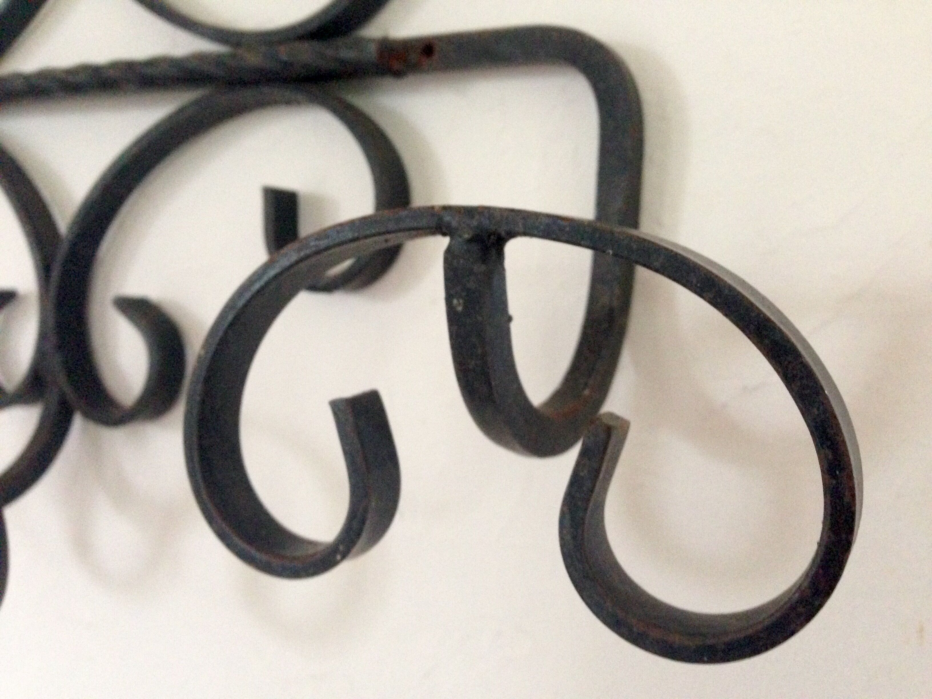 Door coats iron forged 3 hooks