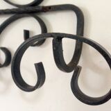 Door coats iron forged 3 hooks