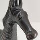 Horse sculptural brass solid patina black design