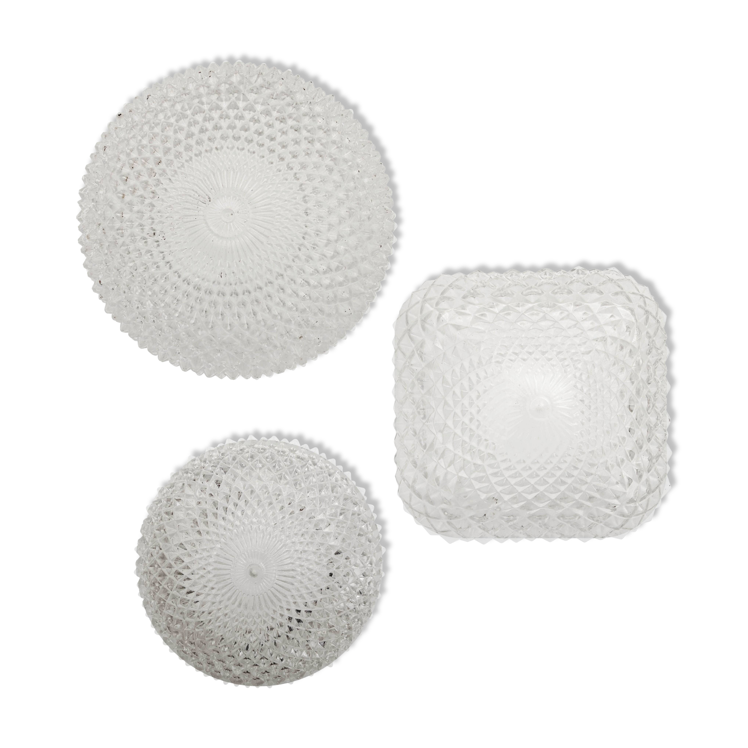 Three wall lights for Glashütte, Germany 1960s-70s