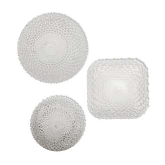 Three wall lights for Glashütte, Germany 1960s-70s