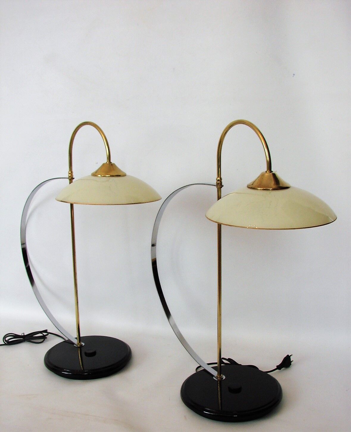 Pair of minimalist lamps, 1970s