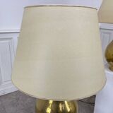 Pair of large vintage brass lamps