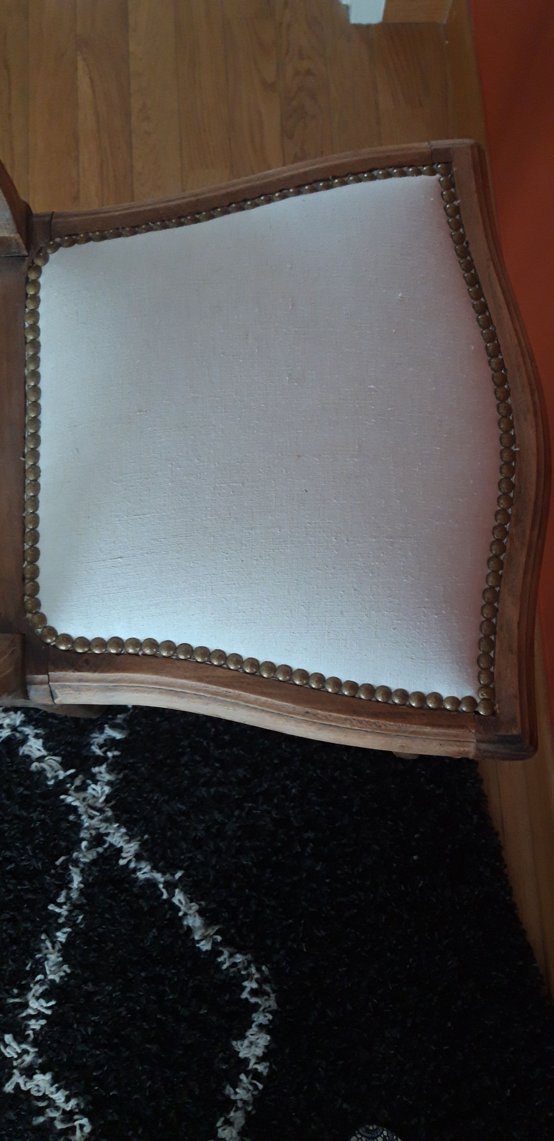 Old chair completely redone and reupholstered