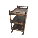 Old wooden serving trolley
