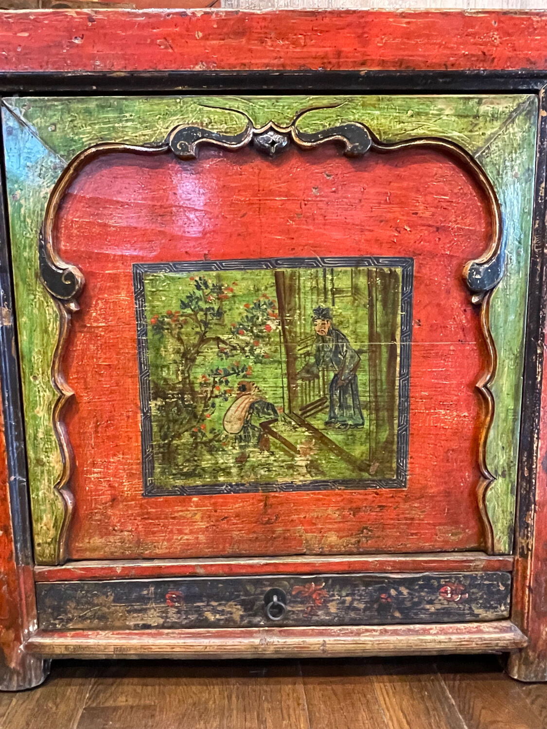 Antique Chinese sideboard 3 doors + 3 drawers
