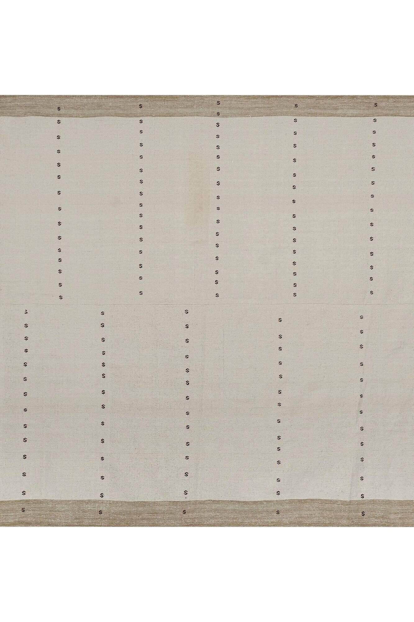 Vintage Turkish kilim, handwoven, 200x285 cm.