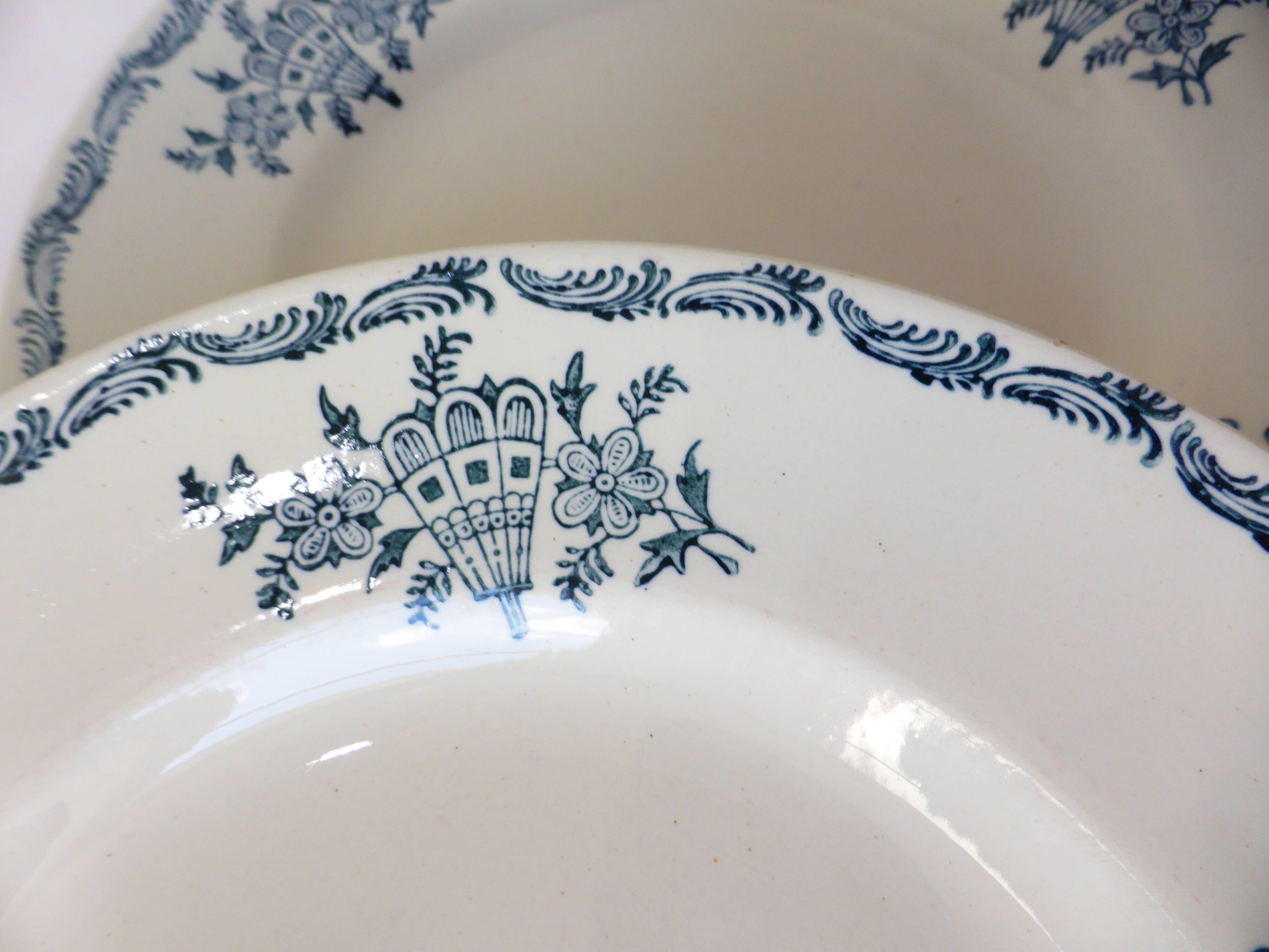 4 ironstone dinner plates from St Amand 220538