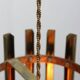 Vintage Italian Brass Cage Pendant Lamps, 1970s, set of 2