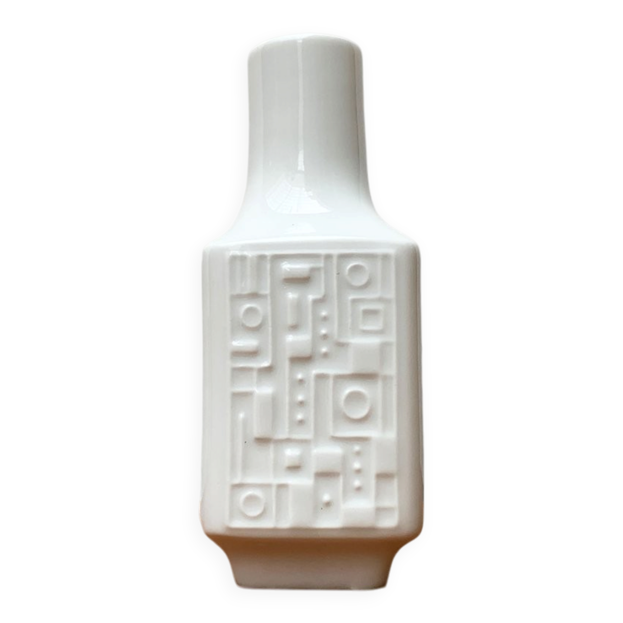 Brutalist porcelain vase from mid-century Wunsiedel Bavaria Porcelain, 1960s.