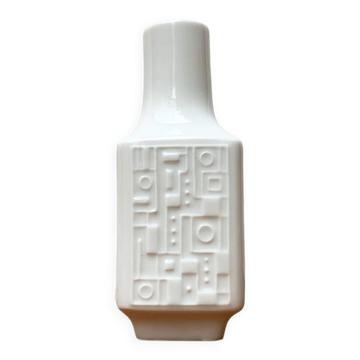 Vase en porcelaine brutaliste allemand du milieu du siècle de Wunsiedel Bavaria Porzellan, années 1960
