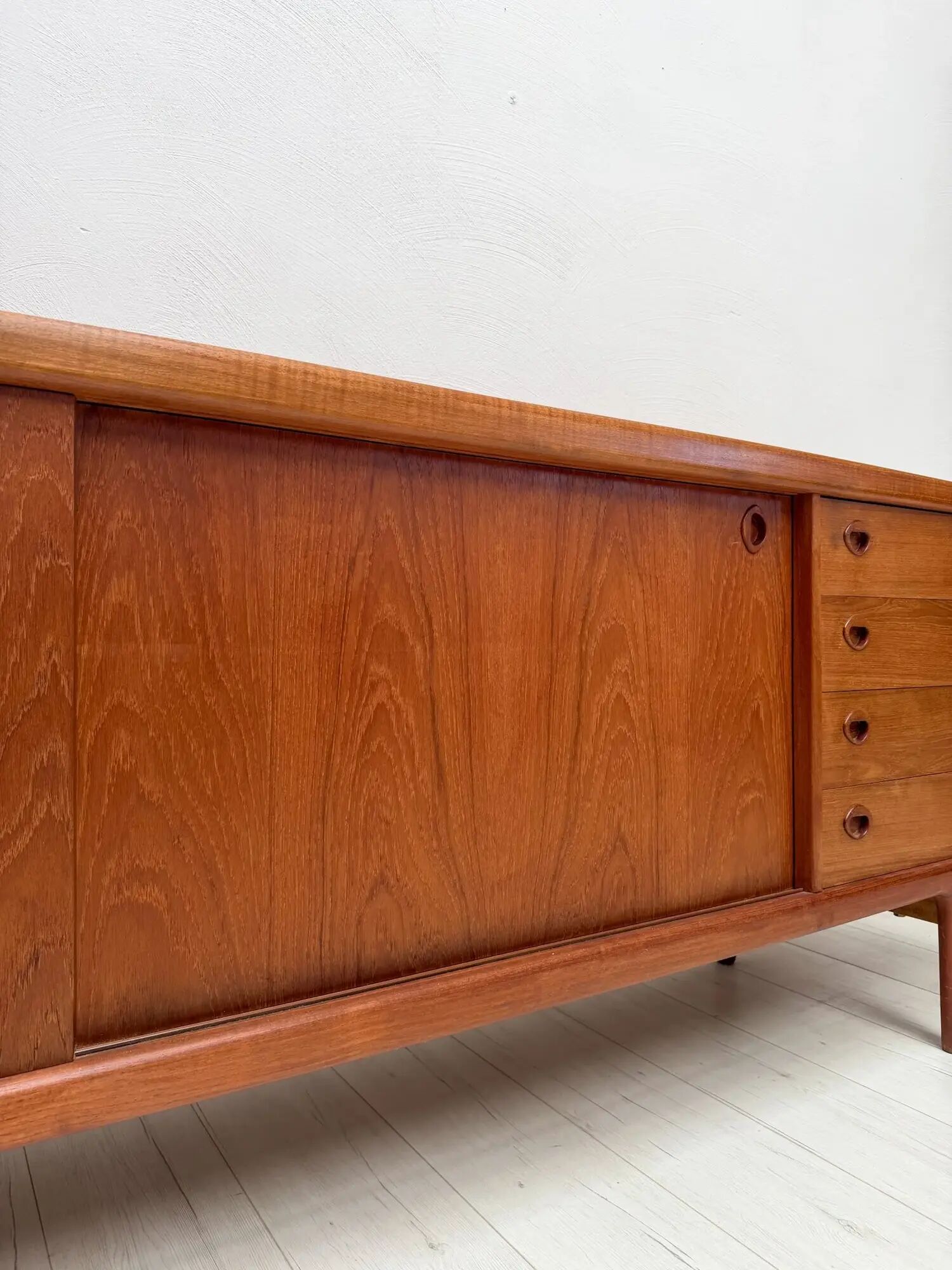 1960s large vintage Danish design teak sideboard by H.P. Hansen