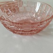 Duo coupelles verre pressé rose orangé