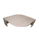 Table basse forme oeil en travertin
