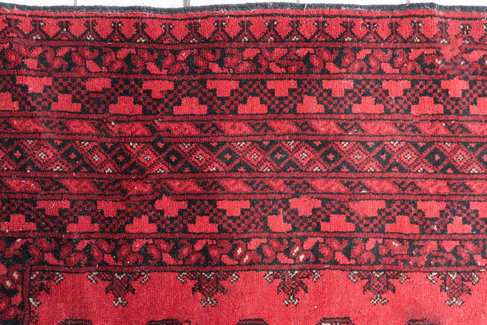 Antique Afghan Ersari handmade rug 208 x 288 cm 1920s