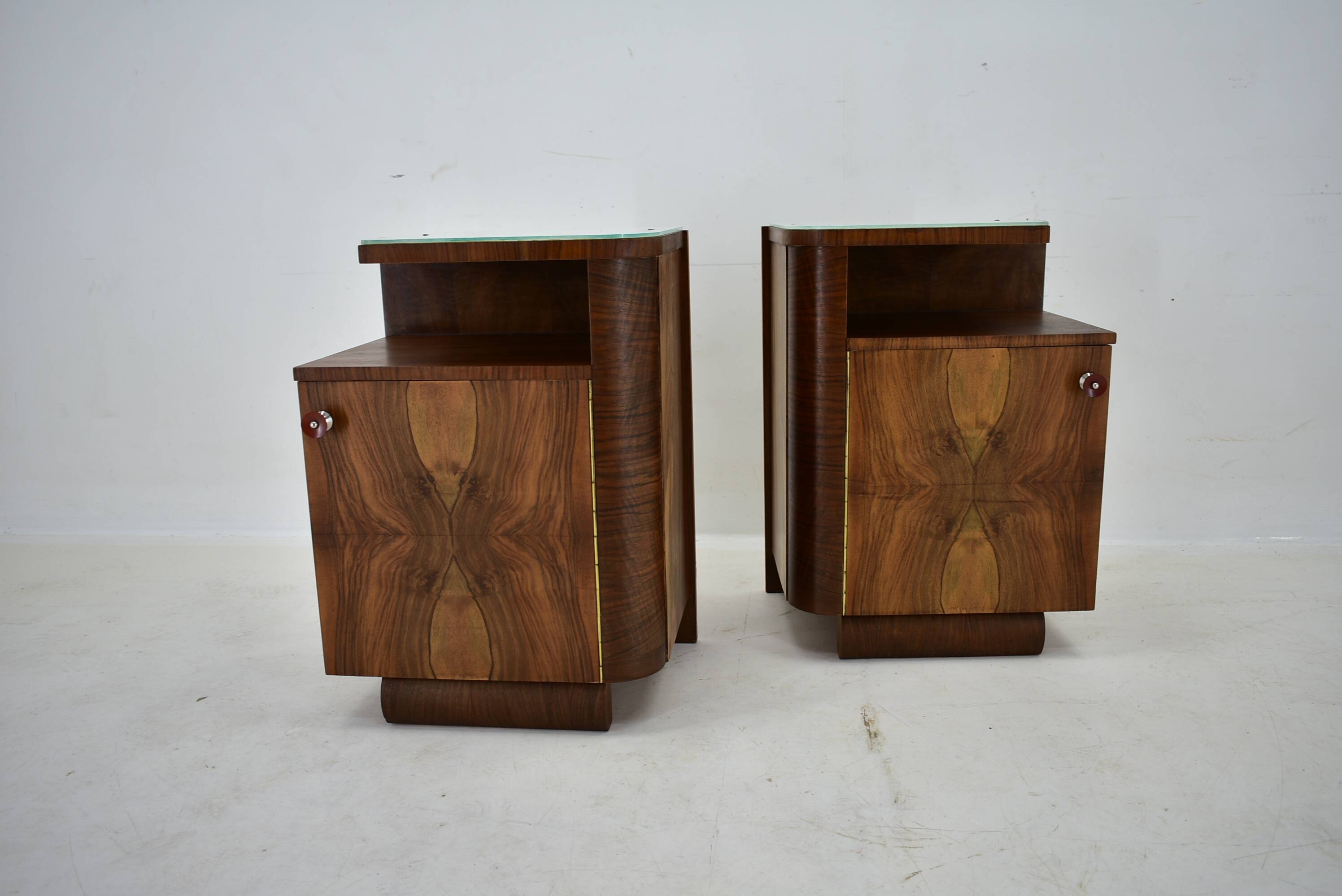 1938s,  Pair of art deco bedside table , Czechoslovakia