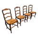 4 Louis XV style chairs in solid oak