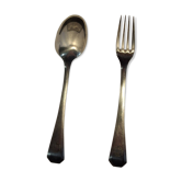 Duo fork spoon christofle