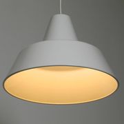 Two 50s metal enamel ceiling lamps by Axel Wedel Madsen for Louis Poulsen